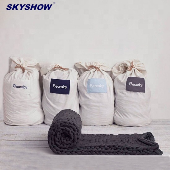 Стильное супертолстое вязаное одеяло размером 12-25 фунтов, бархат Minky, исландские дышащие Утяжеленные одеяла