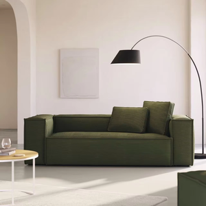 Sofá de tela de pana para salas de estar pequeñas, sofá de bloque de tofu minimalista italiano minimalista moderno, <span class=keywords><strong>chaise</strong></span> <span class=keywords><strong>longue</strong></span> de esquina - Product Image 5