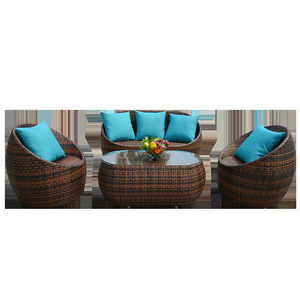 Muebles de jardín Conjunto de bistró redondo Silla de mimbre de ocio Venta caliente Juego de sofás de ratán de hierro para exteriores - Product Image 2
