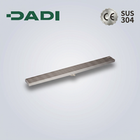 Desagüe de Piso Lineal Moderno de Acero Inoxidable 304 Cepillado de 60cm con Inserción para Azulejo, Antiolor y Anti-insectos, para Baño y Hotel, OEM