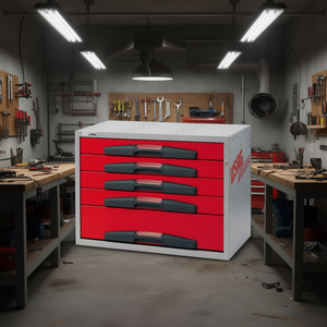 <b>Tool</b> Box 5000 DE5 Red 5 <b>Drawer</b> Steel Storage Cabinet Workshop <b>Organizer</b> - Product Image 3