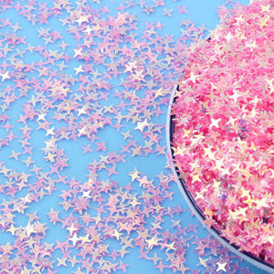 Xu Cai vrac PVC artisanat Slime fournitures holographique irisé clair croix étoile paillettes paillettes flocons pour artisanat - Product Image 5