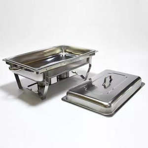 อุปกรณ์จัดเลี้ยง FULAIXIN ชุดอุ่นอาหาร<span class=keywords><strong>บุฟเฟ่ต์</strong></span>สีเงิน 9 ลิตร ทำจากสแตนเลส ใช้เชื้อเพลิง ให้ความร้อนได้นาน อุ่นอาหารได้ดี - Product Image 2
