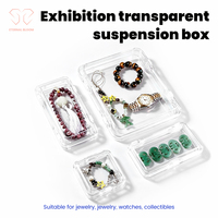 Boîte de présentation de montres 100x75x50mm, étui d'emballage transparent pour bagues et bijoux, organisateur de vitrine pour magasin de détail