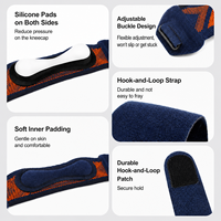 Attelle de genou stabilisatrice rotulienne réglable, sangle à double boucle pour soulager la douleur, support de genou pour le sport et l'usage quotidien