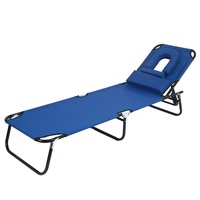Lit pliant multifonctionnel et lit de sieste pour bureau avec oreiller amovible, mobilier d'extérieur portable pour la plage, la piscine, la terrasse