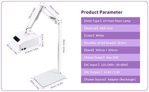 <span class=keywords><strong>Lámpara</strong></span> De <span class=keywords><strong>Pie</strong></span> ajustable UV LED Gel polaco secador rápido pedicura <span class=keywords><strong>lámpara</strong></span> de <span class=keywords><strong>pie</strong></span> <span class=keywords><strong>salón</strong></span> batería recargable <span class=keywords><strong>pie</strong></span> curado <span class=keywords><strong>lámpara</strong></span> de uñas - Product Image 5