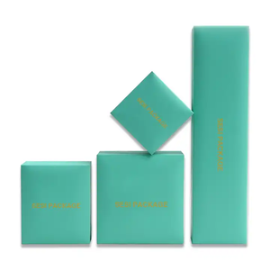 <span class=keywords><strong>SESI</strong></span> nuevo diseño barato papel verde 'joyería' caja embalaje collar pulsera pendiente joyería papel conjunto caja con terciopelo - Product Image 3