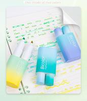 Marqueur esthétique à pointe fine et biseautée de couleurs pastel assorties Stylos multicolores Marqueurs de surligneur pour l'art