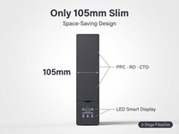 Système de filtration d'eau potable intelligent compact et fin - Robinet intelligent à panneau rotatif numérique à 5 étapes avec affichage TDS et durée de vie du filtre