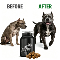 OEM Muscle Gain Multivitamin Chew Treats untuk Anjing & Kucing Meningkatkan Kesehatan Pencernaan, Membangun Otot, Mendukung Kekebalan Tubuh, Tinggi Protein
