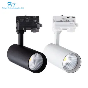 Led Track Lights 45w Cob Spot Track Light Rail 2 Wires 3 Wires 4 Wires Commercial Lighting Modern Black White