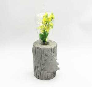 Quand le jaune tendre de printemps rencontre la lumière extérieure en béton LED avec du <span class=keywords><strong>jasmin</strong></span> artificiel jaune - Product Image 5