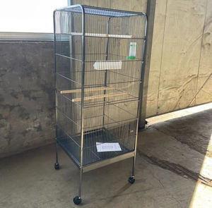 Moderna bella casa ornamentale pieghevole per animali domestici Multi-strato rete in alluminio zincato gabbia per uccelli in legno per pappagalli animali domestici - Product Image 5