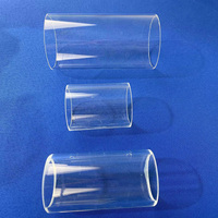 Tube en quartz de silice fondue HM, cylindre en verre transparent, tube en quartz transparent résistant aux hautes températures pour laboratoire UV