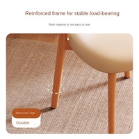 Chaise de salle à manger minimaliste moderne, dossier haut de gamme, structure en métal, coussin en cuir PU, pour la maison, les salons, les cafés