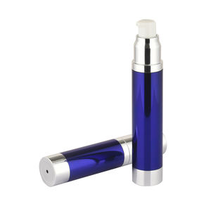 ขวดปั๊มสุญญากาศสำหรับบรรจุภัณฑ์ครีมบำรุงผิวสีฟ้า ฝาสีเงิน ขนาด 5 มล. 10 มล. 12 มล. 15 มล. - Product Image 6