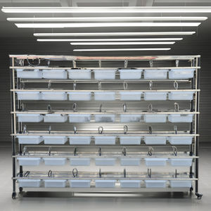 Commercio all'ingrosso in acciaio inox topo ratto rastrelliera di allevamento con scatola di plastica PP gabbia per topi allevamento valvole beccuccio per piccoli animali - Product Image 2