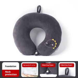 만화 녹색 공룡 U 자형 목 베개 사무실 낮잠 베개 및 여행 비행기 목 마사지 베개 - Product Image 2