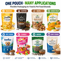 Sachet d'emballage souple personnalisé imprimé avec fermeture éclair, qualité alimentaire, pour usine d'emballage flexible