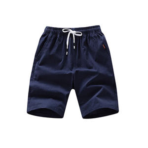 Fabricant de shorts de bain personnalisés à la mode 100% coton épais pour hommes braguette zippée coupe ample solide et décontracté - Product Image 3