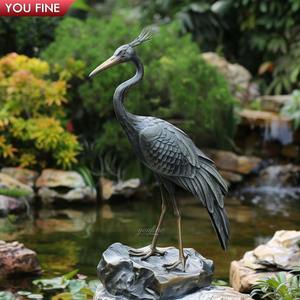 Décor de jardin extérieur Statue de <span class=keywords><strong>grue</strong></span> à héron de style moderne Oiseaux Animaux en métal - Product Image 5