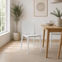 Chaise en plastique PP monobloc empilable robuste pour restaurant extérieur moderne, vente en gros directe usine