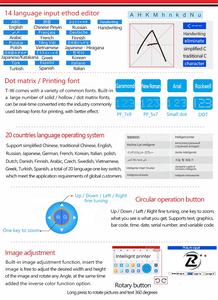 Impresora de inyección de tinta térmica Digital continua TIJ, codificadores de fecha de grado automático, trabajo en línea para soporte de datos variables de material flexible - Product Image 2