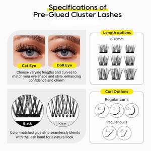 Pestañas autoadhesivas Hollyren, pestañas naturales, pestañas prepegadas, grupo sin pestañas magnéticas, sin pegamento, sin delineador de ojos - Product Image 5