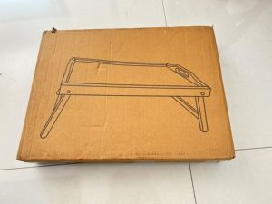 <span class=keywords><strong>Table</strong></span> de <span class=keywords><strong>Plateau</strong></span> de <span class=keywords><strong>Lit</strong></span> Moderne Portable en Bambou, <span class=keywords><strong>Plateau</strong></span> de Service à un Seul Niveau avec Poignées et Pieds Pliants <span class=keywords><strong>pour</strong></span> le Petit Déjeuner et le Salon - Product Image 5