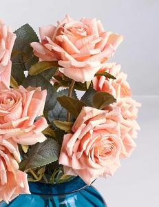 Rosas Artificiales Realistas al Tacto, Decoración para Bodas, Alta Calidad, Color Rosa Otoñal, Látex, Hechas a Mano, para el Día de la Madre, Navidad - Product Image 3