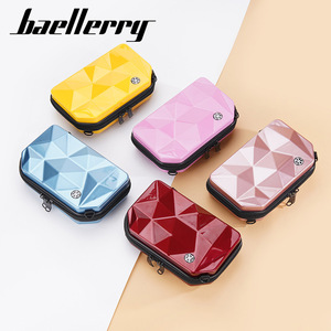 Baellerry Women's Makeup Bag <b>Mini</b> Diamond Pattern Shoulder Crossbody Bag <b>PC</b> Waterproof Wear Resistant Storage Bag - Product Image 3