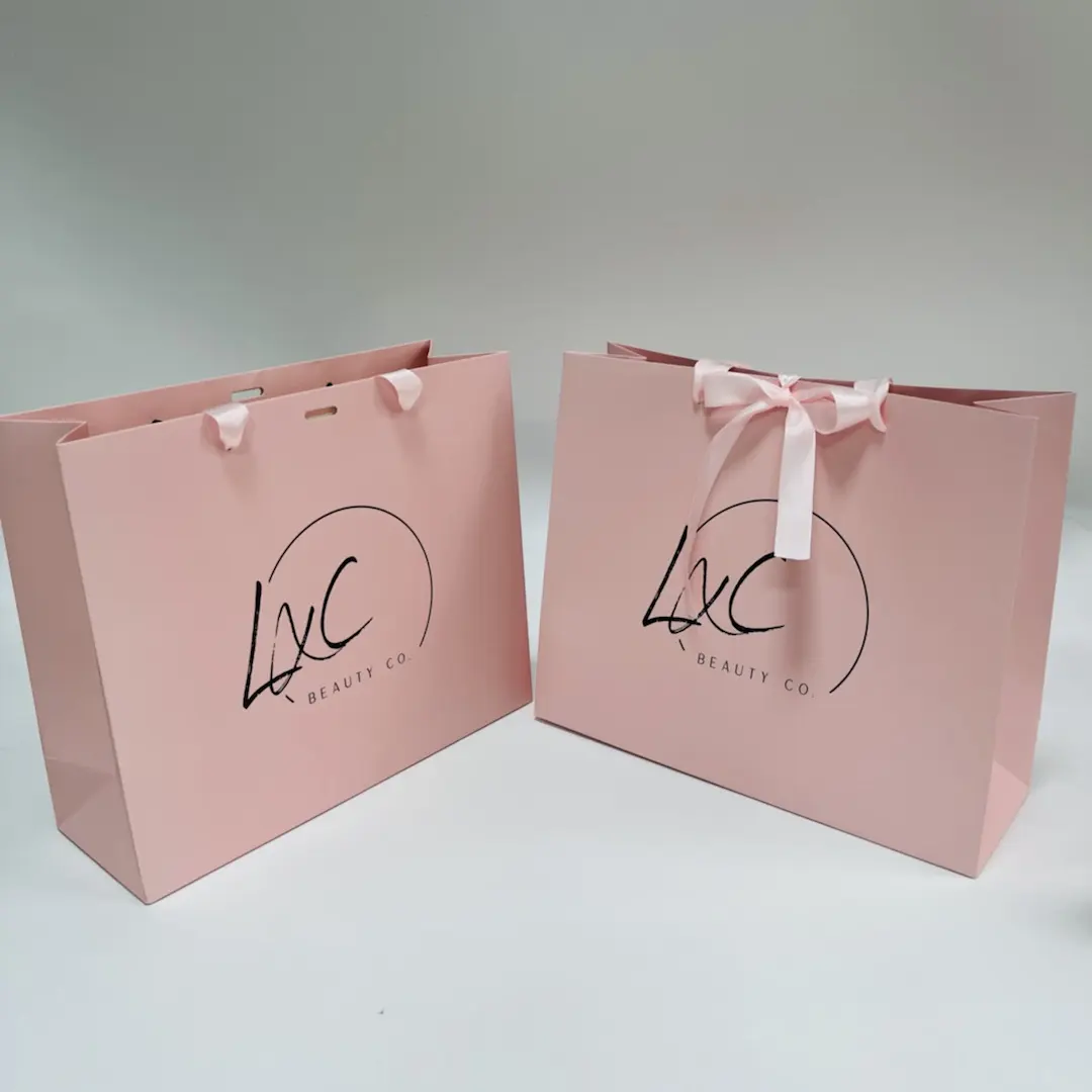 Borse per abbigliamento personalizzate con manico in nastro borse in marmo logo oro carta shopping confezione regalo