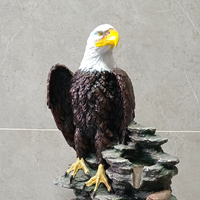 Fuente de Agua en Cascada de 4 Niveles con Estatua de Águila, Fuente de Agua Decorativa para Exteriores con Luz LED, Venta al por Mayor