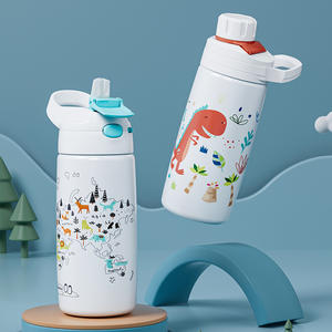 Crianças Bonito garrafa de Água Quente Garrafa Térmica Caneca Copo De Água Com Palha para Menino e Menina - Product Image 2