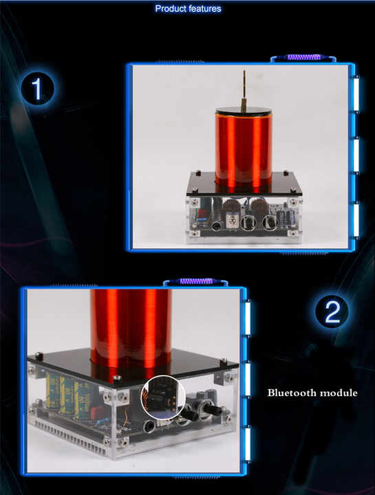 Kit Bobina Di Tesla Mini - Trasmissione Wireless Elettricità, Con Telecomando - Foto 13