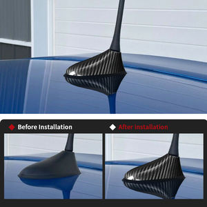 Coque de garniture d'antenne de toit arrière de voiture en Fiber de carbone <span class=keywords><strong>ES</strong></span> décoration d'accessoires extérieurs pour <span class=keywords><strong>Fiat</strong></span> <span class=keywords><strong>500</strong></span> 2004-2011 pré-restyling - Product Image 4