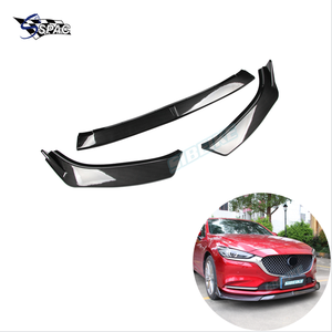 คาร์บอนไฟเบอร์สีดำสดใสด้านหน้ากันชนลิปสปอยเลอร์สำหรับ Mazda 6-Artez 2019-2020 - Product Image 1