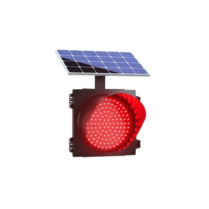 Lunga durata di lavoro 200mm rosso lampeggiante spia di sicurezza stradale solare - Product Image 3