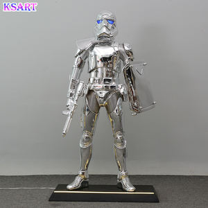 Di lusso moderno di grandi arti astratte scultura in resina statua decorazione per la casa di guerra a grandezza naturale in resina artigianato - Product Image 2