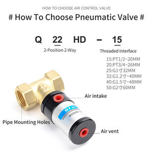 Q22HD-15 Pneumatische Afsluitklep Vacuüm Koperen Klep Luchtcontrole 1/2 "Klep Gebruikt Voor Vloeistof - Product Image 4