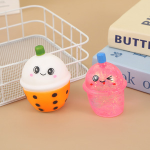 <b>Bubble</b> Milk Tea Squishy Toy Kawaii Pearl Cup Squeeze Toy Stress Relief Fidget Toy for <b>Kids</b> Adults - Product Image 5