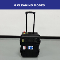 Nouvelle machine de nettoyage au laser à fibre pulsée portable pour valise, pour le bois, le métal, la pierre, l'élimination de la rouille, prix compétitif