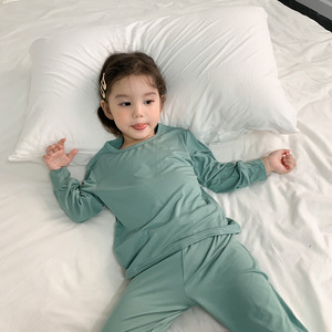 Ensemble Pyjama Taille Haute <span class=keywords><strong>2</strong></span> Pièces Style Coréen en Modal pour Enfants, Vêtements de Nuit Confortables pour Bébés Filles et Garçons de 1 à 8 <span class=keywords><strong>Ans</strong></span> (Collection 2026) - Product Image 4