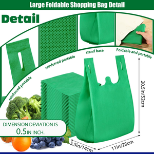 Bolsa de Compras Personalizada, Compostable, Biodegradable, de PLA y PBAT, Tipo Camiseta, para Supermercado, con Logotipo - Product Image 4