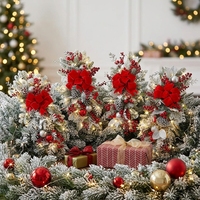 Guirlande de Noël AYOYO pour escalier, décoration de porte d'entrée en rotin, style nordique de luxe, écologique, faite à la main