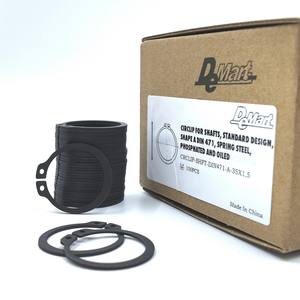 Anneaux de retenue <span class=keywords><strong>Demart</strong></span> en acier à ressort noir DIN471 de haute qualité pour arbres DIN471-1-A-20 * 1.2 - Product Image 6