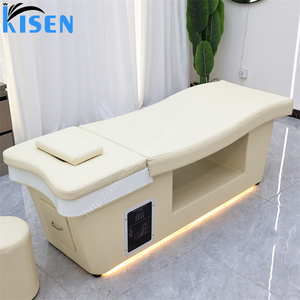 KISEN Lit de massage japonais pour spa capillaire, station de lavage de cheveux avec chaise de massage, vapeur, thérapie aquatique pour la tête et LED, lit de shampoing - Product Image 3