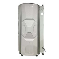 Cabine de bronzage verticale en acrylique pour salon de beauté commercial et salle de sport, étanche IPX3, avec trappe noire