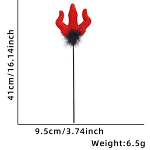 Costume de <span class=keywords><strong>Diable</strong></span> <span class=keywords><strong>Rouge</strong></span> d'Halloween Bandeau en <span class=keywords><strong>Corne</strong></span> en Plastique Trident Canne Festival Mascarade Performance Props Noveltiesprops Photos - Product Image 5
